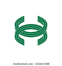 abstract letter hc monogram symbol logo vector