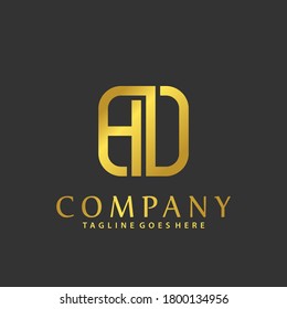 Abstract Letter HD Square Company Logos Design Vector Illustration Template