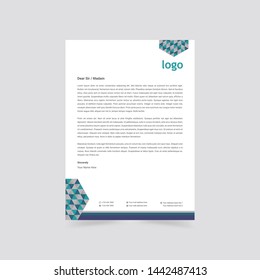 Abstract letter head templates for your Business project, Vector illustration, and polygonal style letterhead template design.