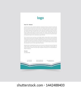 Abstract letter head templates for your Business project, Vector illustration, and modern wave style letterhead template design.