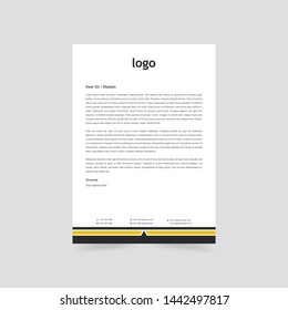 Abstract letter head templates for your Business project, Vector illustration, and modern style letterhead template design.