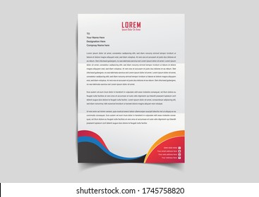 Abstract letter head templates for your Business project, Vector illustration, and modern style letterhead template design.