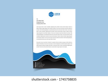 Abstract letter head templates for your Business project, Vector illustration, and modern style letterhead template design.