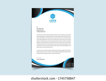 Abstract letter head templates for your Business project, Vector illustration, and modern style letterhead template design.