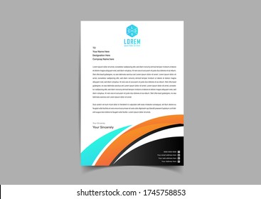 Abstract letter head templates for your Business project, Vector illustration, and modern style letterhead template design.