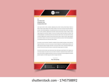 Abstract letter head templates for your Business project, Vector illustration, and modern style letterhead template design.