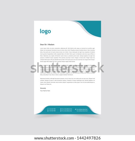 Abstract letter head templates for your Business project, Vector illustration, and modern style letterhead template design.