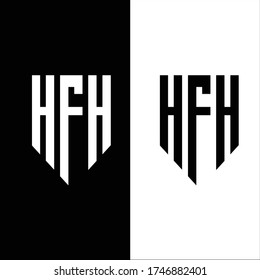 abstract letter hfh logo design. initials hfh logo