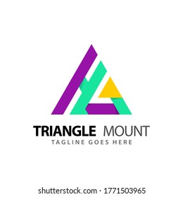 Letra abstracta HG Triángulo Montaña Logos modernos Diseño Vector Plantilla de Ilustración Estándar Premium