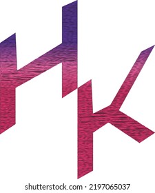 Abstract letter HK logo. This logo icon incor