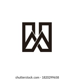 letra abstracta hm símbolo de línea infinita vector