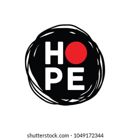 Abstract With Letter HOPE