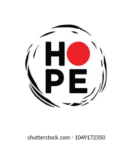Abstract With Letter HOPE