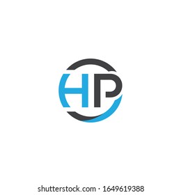 Abstract letter HP logo. This logo icon incorporate with abstract shape in the creative way.
and round shape HP logo.