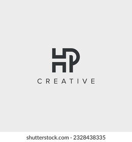 Abstract letter HP PH logo template - vector.