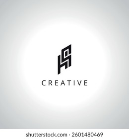 Abstract Letter HQ QH Monogram Logo Template With Vector Eps.