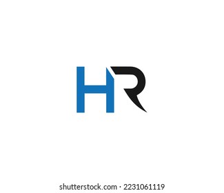 Abstract Letter HR Logotype Modern Idea Sign Vector Concept Icon Template.