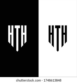 abstract letter hth logo design. initials hth logo