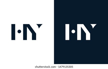 Abstract letter HY logo. This logo icon incorporate with abstract shape in the creative way.