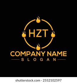 Abstract letter HZT logo design template for company