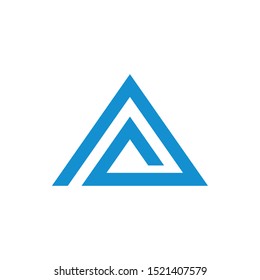 Abstract Letter A Icon Design Template. stock illustration