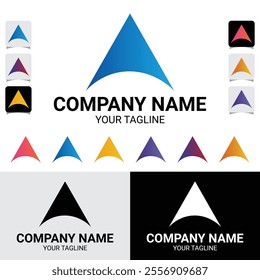 Abstract A Letter Iconic Logo design template