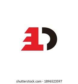 identificador de letra abstracta vínculo simple vector de línea geométrica