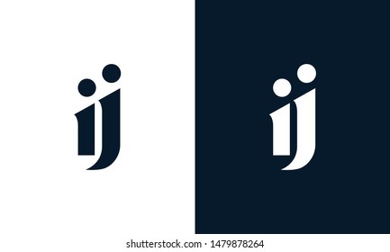 Abstract letter IJ logo. This logo icon incorporate with abstract shape in the creative way.