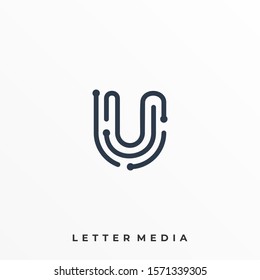 Abstract Letter Illustration Vector Design Template. Suitable for Creative Industry, Multimedia, entertainment, Educations, Shop, and any related business