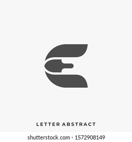 Abstract Letter Illustration Vector Template. Suitable for Creative Industry, Multimedia, entertainment, Educations, Shop, and any related business
