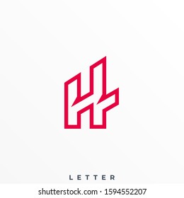Abstract Letter Illustration Vector Template. Suitable for Creative Industry, Multimedia, entertainment, Educations, Shop, and any related business