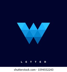 Abstract Letter Illustration Vector Template. Suitable for Creative Industry, Multimedia, entertainment, Educations, Shop, and any related business