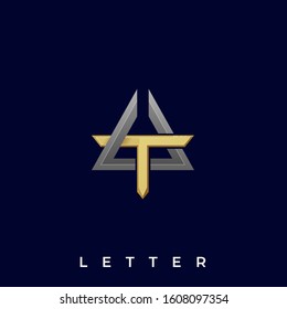 Abstract Letter Illustration Vector Template. Suitable for Creative Industry, Multimedia, entertainment, Educations, Shop, and any related business