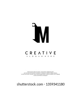 abstract letter iM logotype design concept