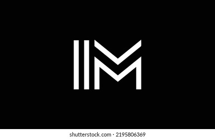 Abstract letter IM MI logo. This logo icon incorporate with abstract shape in the creative way.