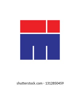 abstract letter im square geometric simple logo