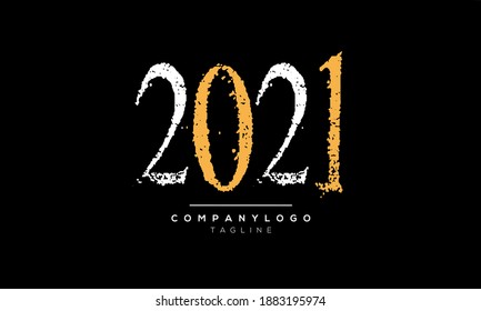 Abstrakter Brief Initial 2021 Vector Logo-Design-Vorlage