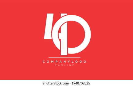 Abstract Letter Initial 4O O4 Vector Logo Design Template