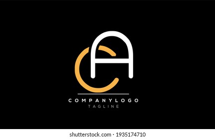 Abstract Letter Initial AC CA C A Vector Logo Design Template
