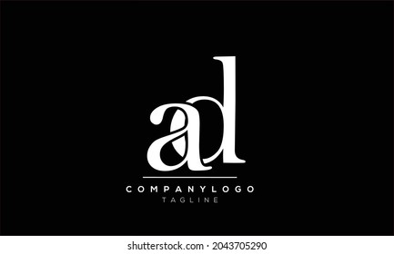 Abstract Letter Initial AD DA Vector Logo Design Template