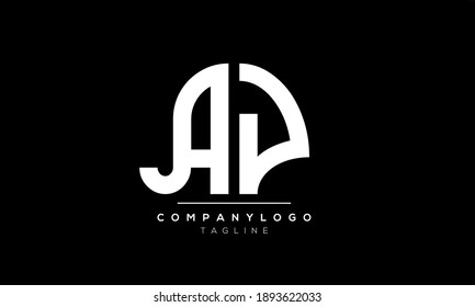 Abstract Letter Initial Letter AD Vector Logo Design Template