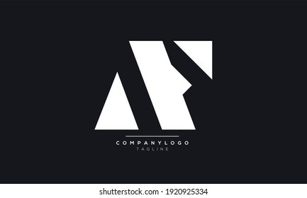 Design-Vorlage für abstrakte Buchstabenanfänge AF oder FA-Vektorgrafik-Logo