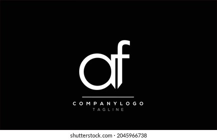 Letra abstracta plantilla de diseño del logotipo del vector af inicial 