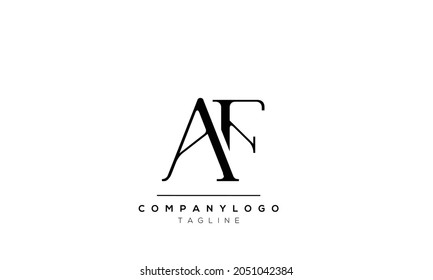 Abstract Letter Initial AF FA Vector Logo Design Template