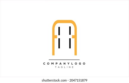 Abstract Letter Initial AH HA Vector Logo Design Template 