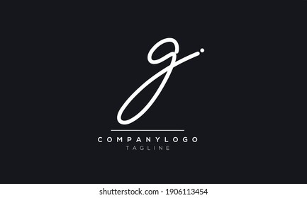 Letra abstracta plantilla de diseño de logotipo AJ inicial y vector JA