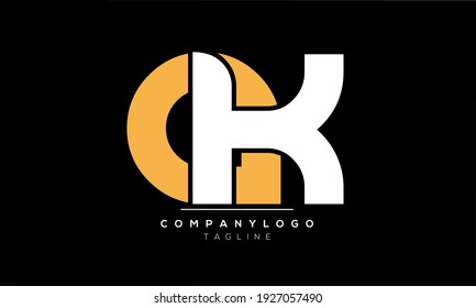 Abstract Letter Initial AK AND KA Vector Logo Design Template