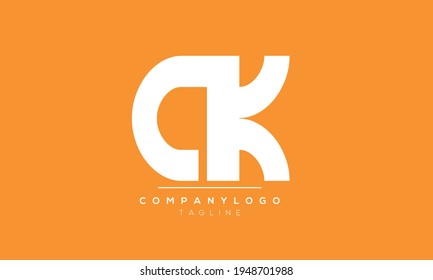 Letra abstracta plantilla de diseño de logotipo Ak KA inicial