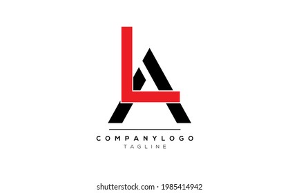 Abstract Letter Initial AL LA A L Vector Logo Design Template