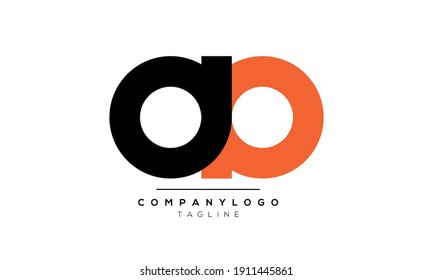 Vorlage für das Design des abstrakten Buchstabens, Initial-AP und PA-Vektorgrafik-Logo